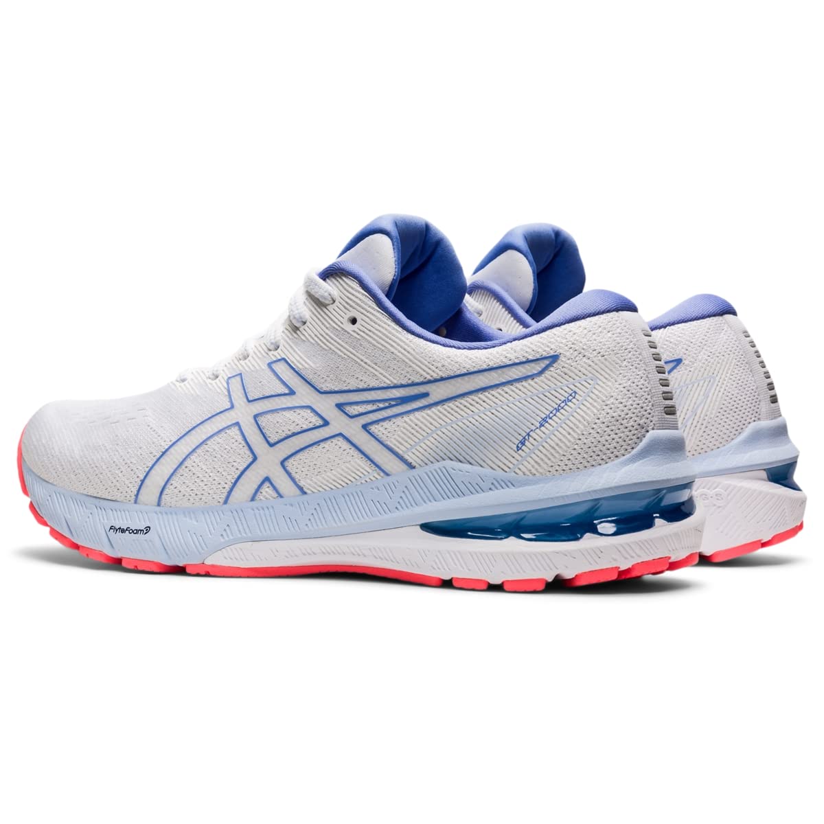 ASICS Women's GT-2000 10 Running Shoes, 6, White/Periwinkle Blue