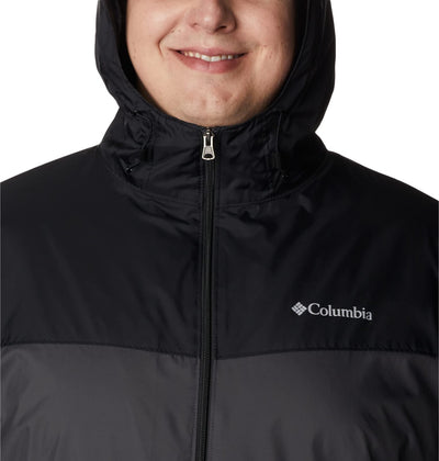 Columbia Men’s Glennaker Sherpa Lined Rain Jacket, Waterproof Black/Shark Large