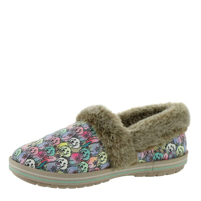 Skechers Women's Too Cozy Aloha Doodle 10 Natural-multi-dog