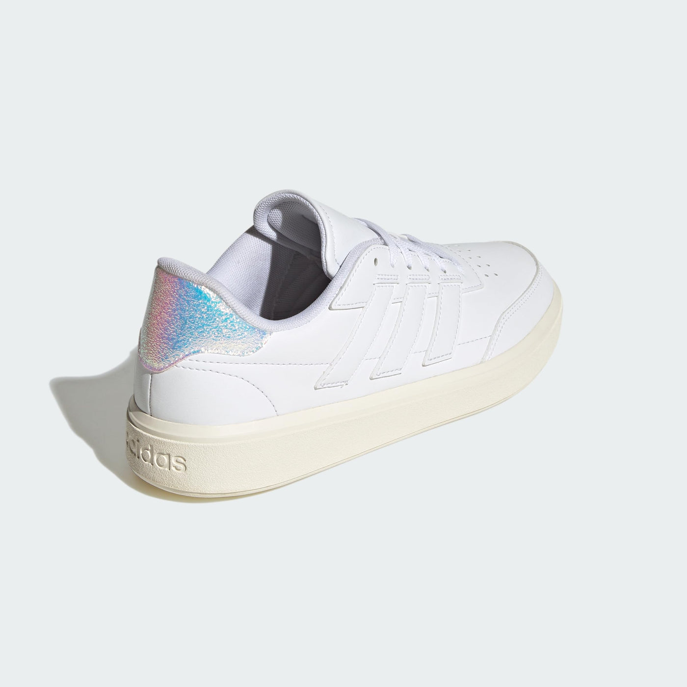 adidas Women's CourtBlock Sneaker, White/White/Off White, 9.5