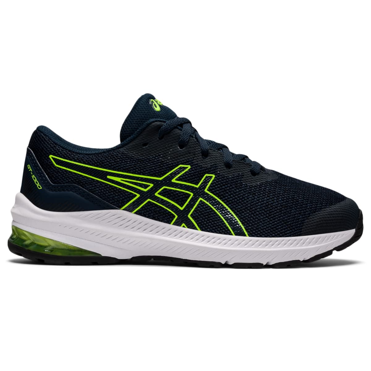 ASICS Kid's GT-1000 11 Running Shoe, 5, French Blue/Hazard Green