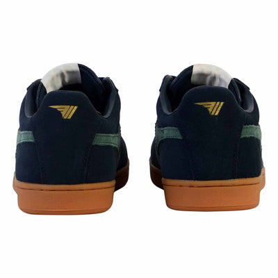 Gola Men's Equipe Suede Sneaker, Navy/Sage/Gum, 13