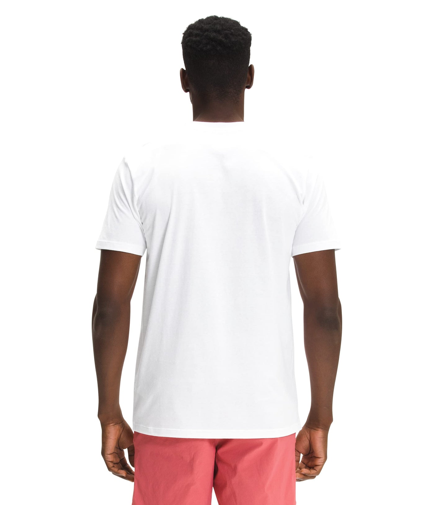 THE NORTH FACE Men's Short Sleeve Half Dome Tee, TNF White/Horizon Red Dye Ombre Fill, 3X-Large