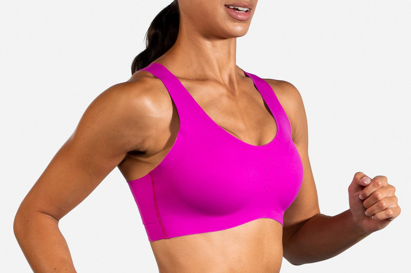 Brooks Dare Crossback Women’s Run Bra for High Impact Running, Workouts and Sports with Maximum Support 32C/D Magenta/Heliotrope