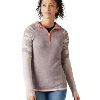 Smartwool Women's Dacono Merino Wool Hoodie - Fall & Winter Sweater for Hiking, Skiing, Biking, Social Events & Casual Adventures - Moisture-wicking, Odor-resistant - M, Sandstone Heather