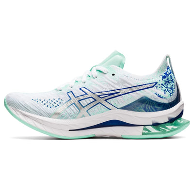 ASICS Women's Gel-Kinsei Blast Running Shoes, 10, White/Pure Silver