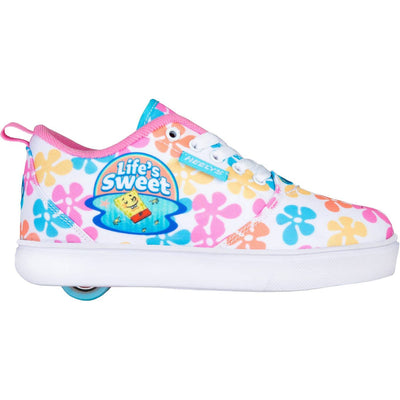 HEELYS Boy's Spongebob Pro 20 (Little Kid/Big Kid/Adult) White/Light Pink/Light Blue 13 Little Kid M