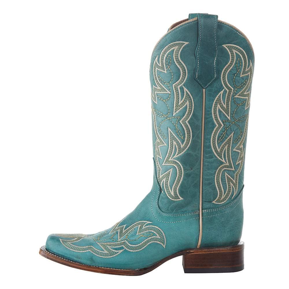 Corral Boots Women`s Turquoise Embroidered 12" Boot Turquoise 8.5 B