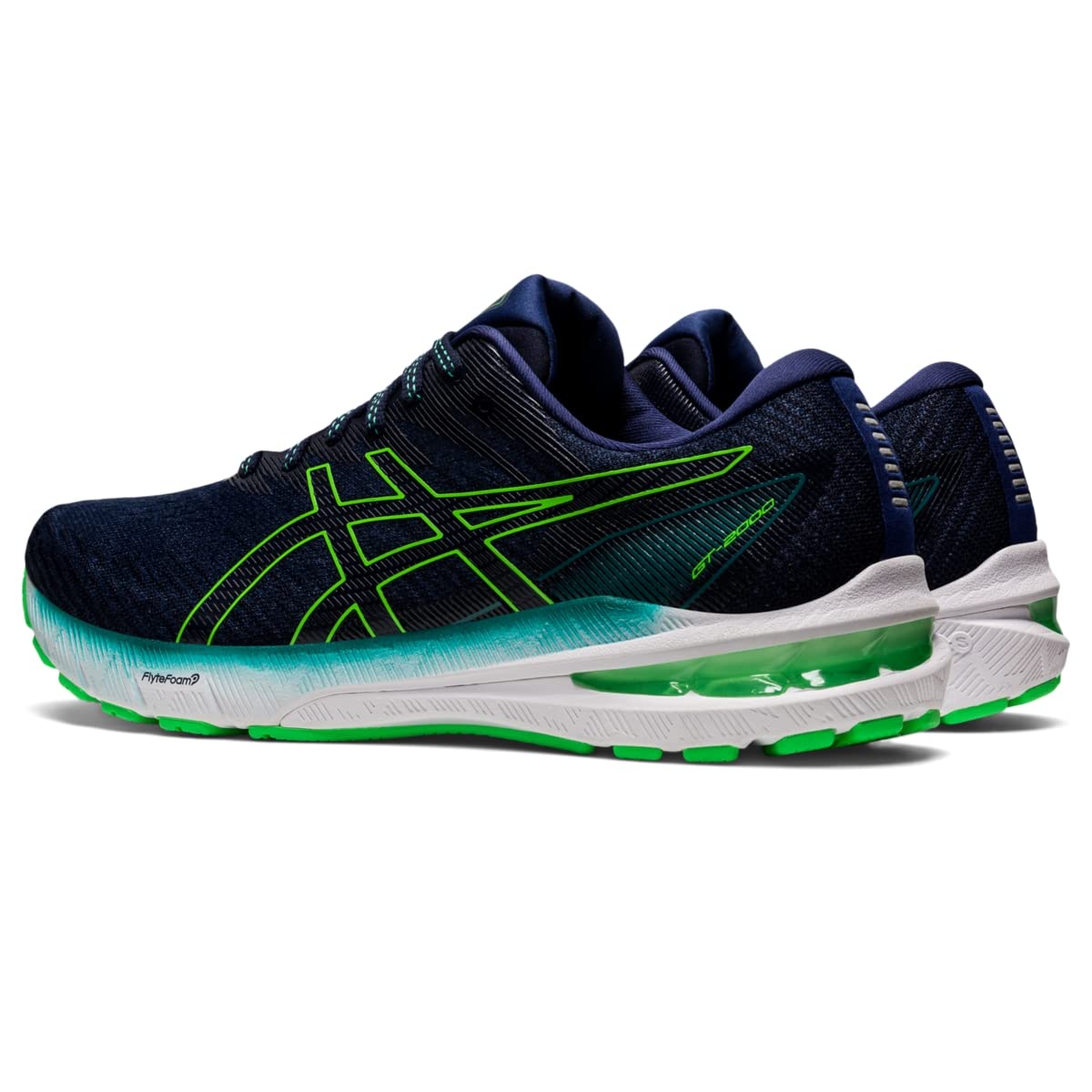 ASICS Men's GT-2000 10 Running Shoes Deep Ocean/New Leaf