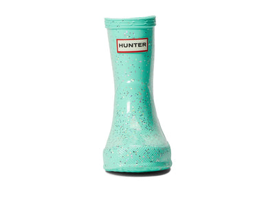 Hunter Kids Original First Classic Giant Glitter Wellington Boots (Toddler/Little Kid) - Boots for Kids Wild Mint 13 Little Kid M