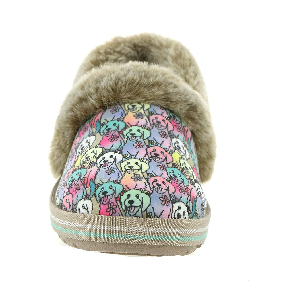 Skechers Women's Too Cozy Aloha Doodle 10 Natural-multi-dog