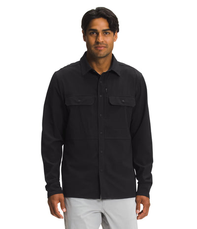 THE NORTH FACE Men's Sniktau Long Sleeve Sun Shirt, TNF Black, Large