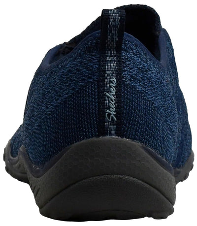 Skechers Women's Breathe-Easy-Fortuneknit Sneaker, Navy, 6.5 M US