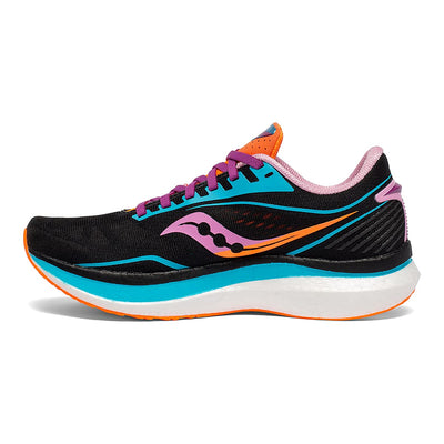 Saucony Women's Endorphin Speed, Black/Multi, 9 Medium