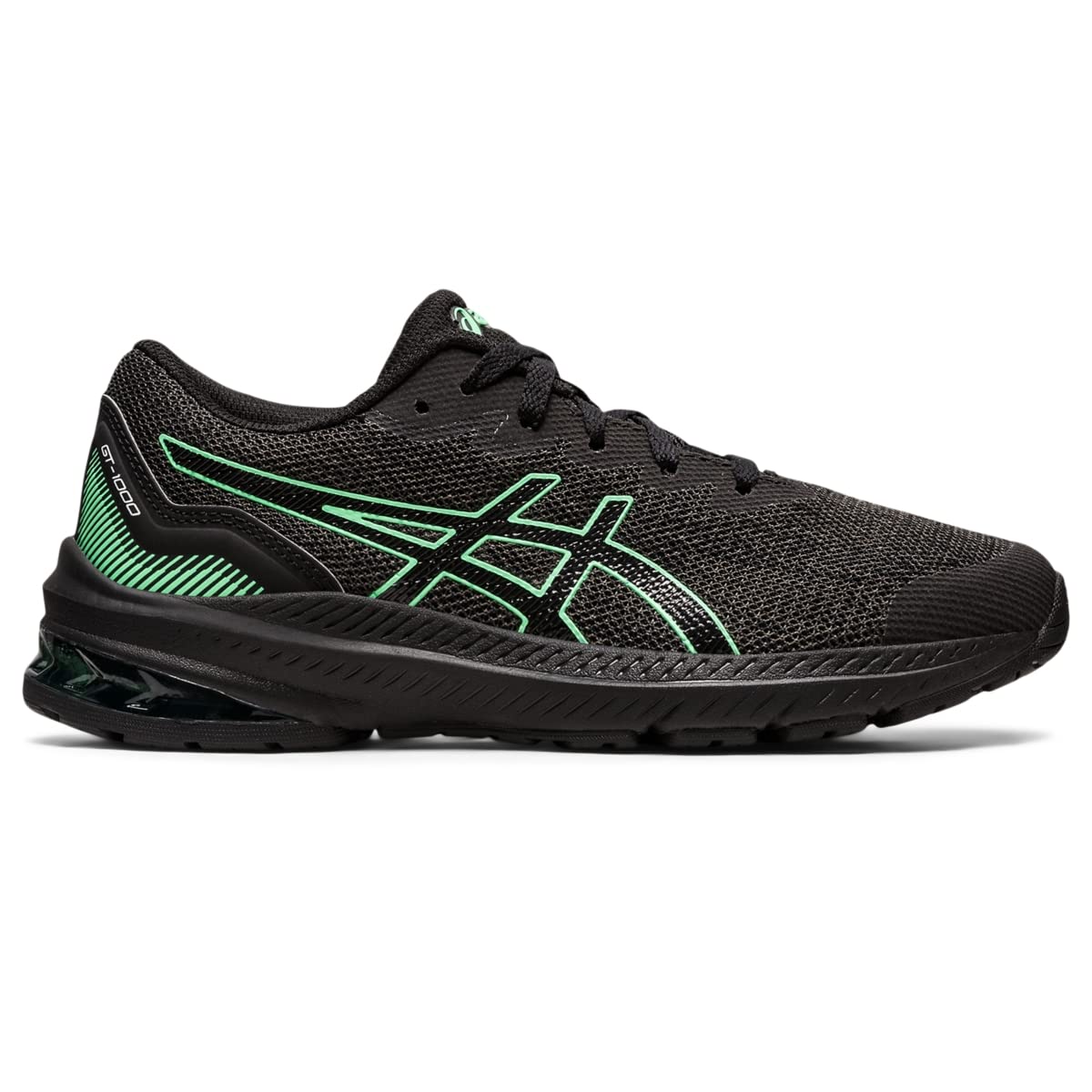 ASICS Boy's GT-1000 11 GS (Little Kid/Big Kid) Graphite Grey/New Leaf 5.5 Big Kid M