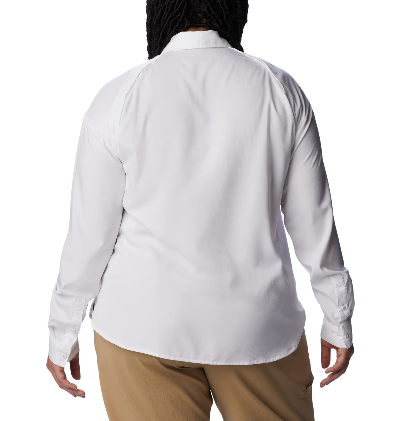 Columbia Women's Silver Ridge Utility Long Sleeve Shirt, White, Large