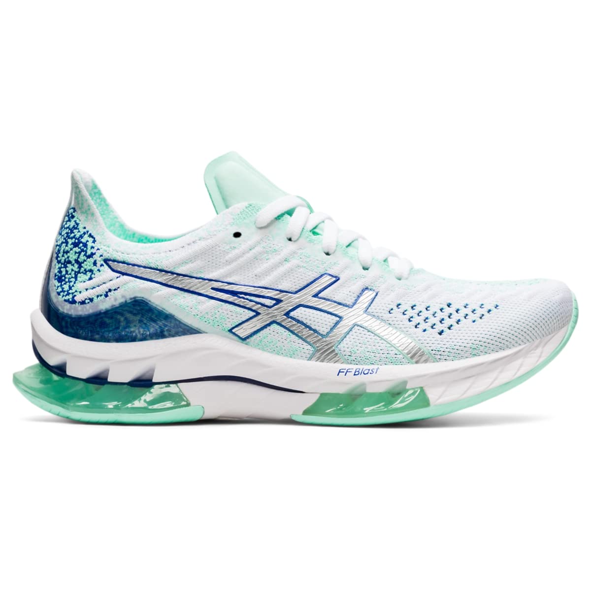 ASICS Women's Gel-Kinsei Blast Running Shoes, 10, White/Pure Silver