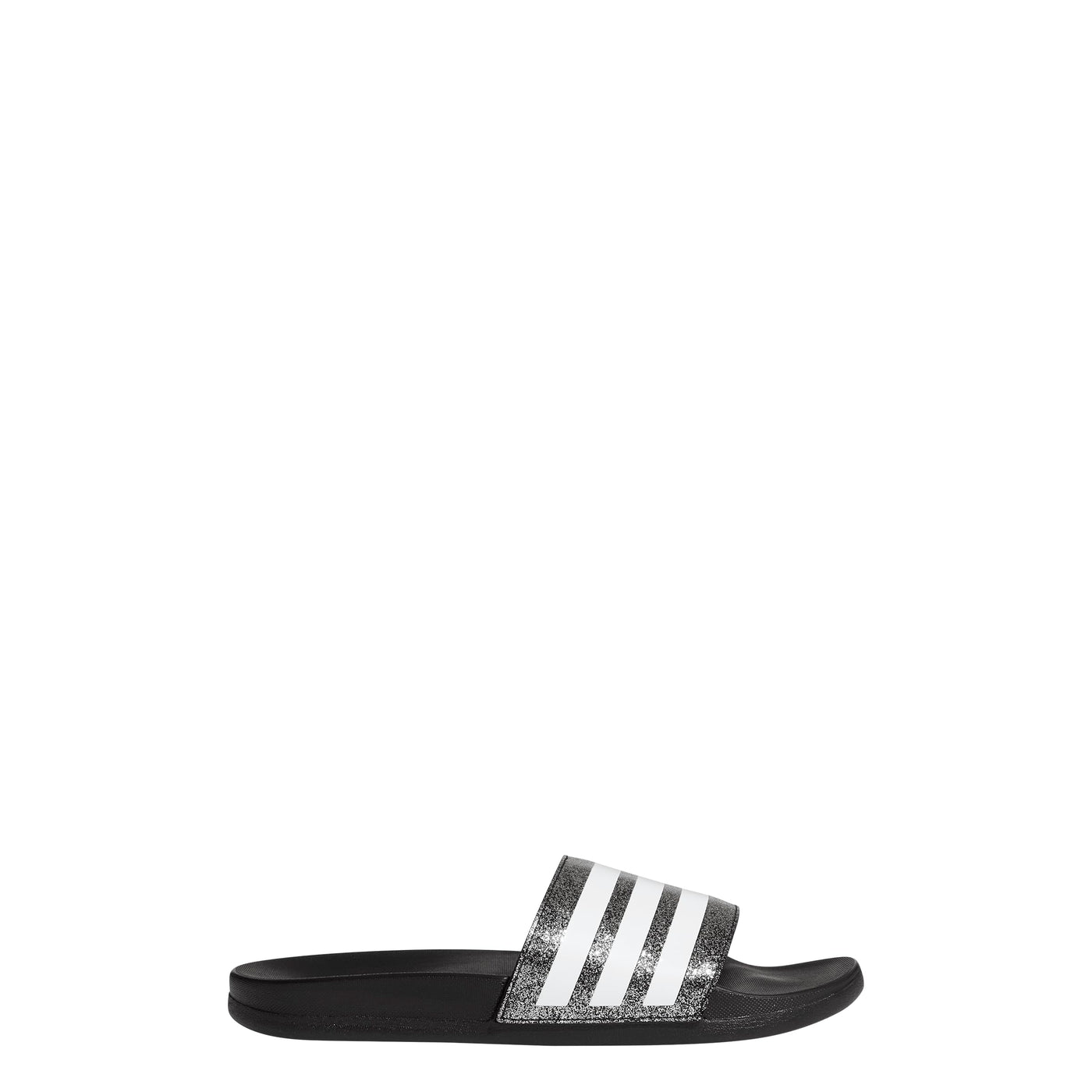 adidas Adilette Comfort Slides Sandal, Core Black/White/Core Black, 4 US Unisex Big Kid