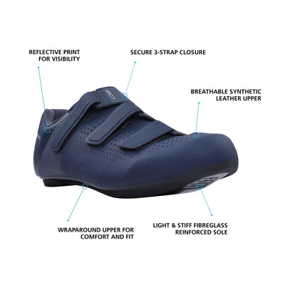 SHIMANO SH-RC100 Feature-Packed Entry Level Road Shoe 12-12.5 Navy