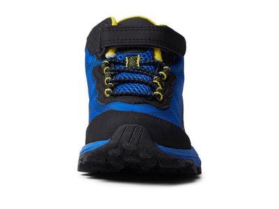 Merrell Moab Speed Mid Alternative Closure Waterproof Hiking Boot, Black/Royal, 7 US Unisex Big Kid