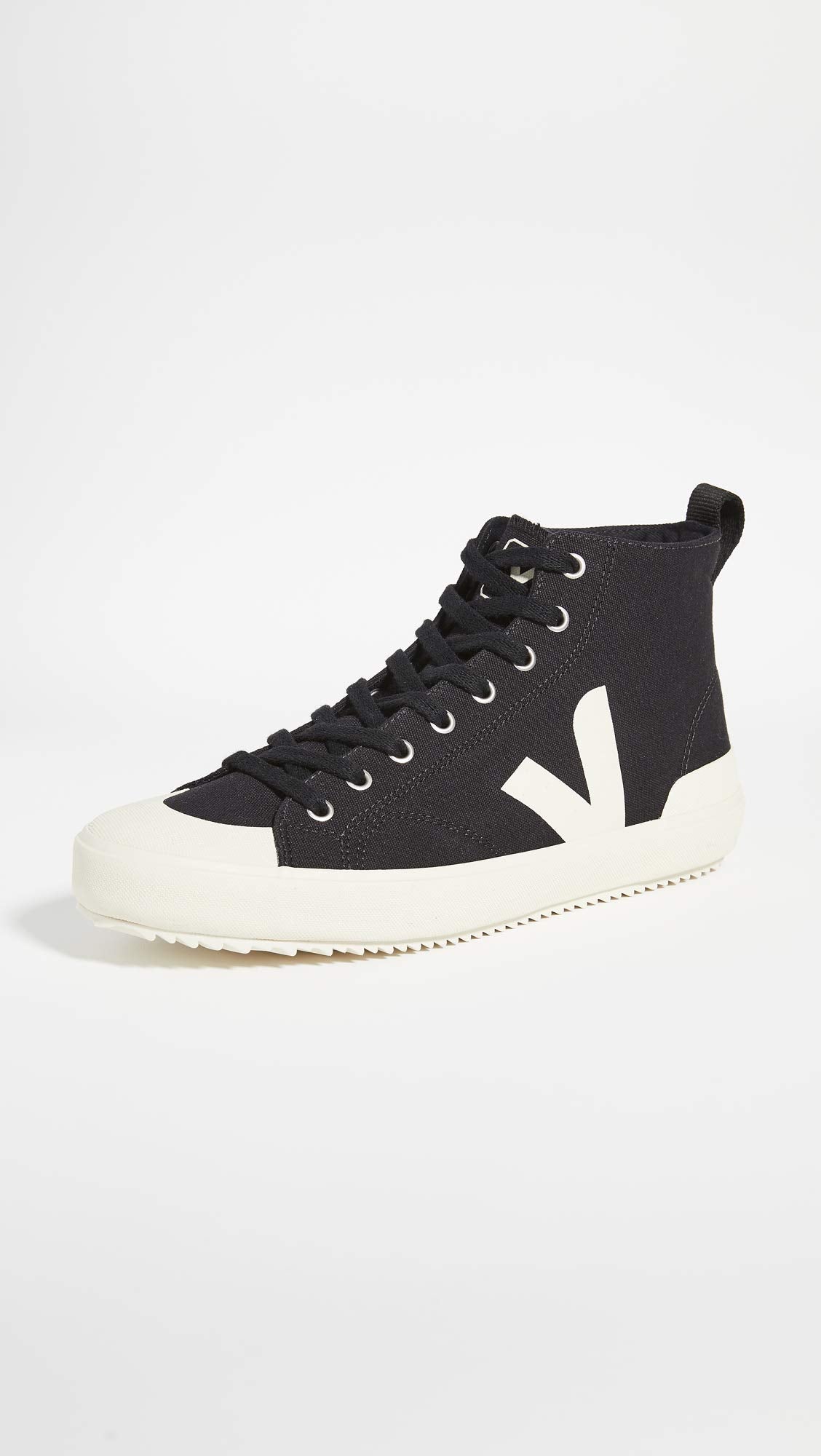 Veja Men's Nova High Top Sneakers, Black/Pierre, 10 Medium US