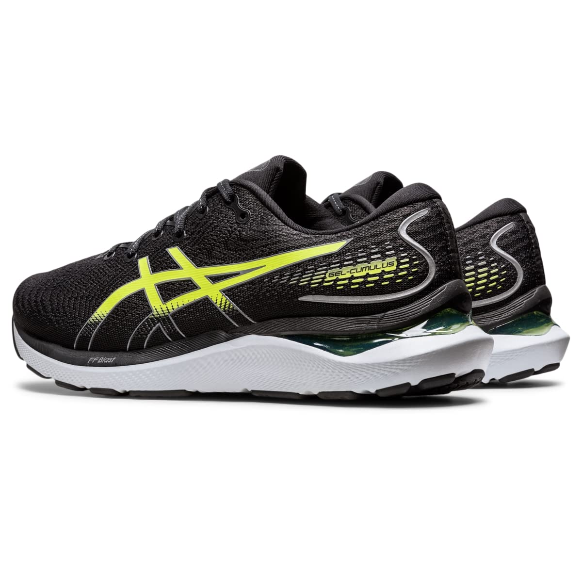 ASICS Men's Gel-Cumulus 24 Running Shoes 12.5 Black/Hazard Green