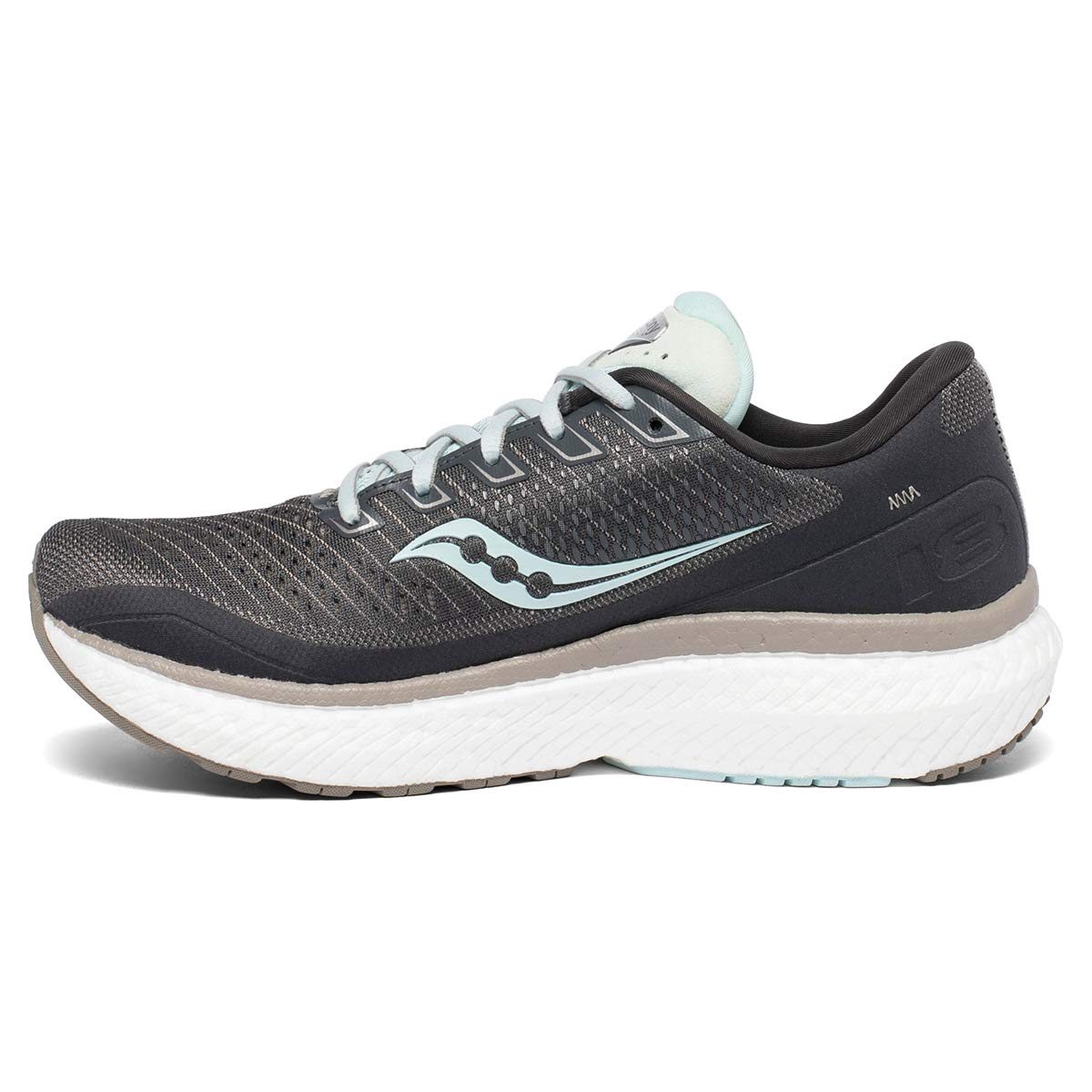 Saucony Women's S10595-40 Triumph 18 Running Shoe, Charcoal/Sky - 10 M US