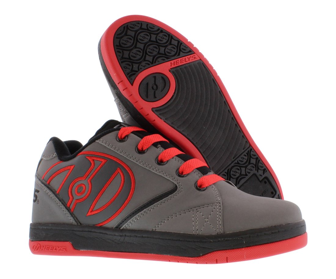 HEELYS Boy's Propel 2.0 (Little Kid/Big Kid) Grey/Red/Black Men's 8 M