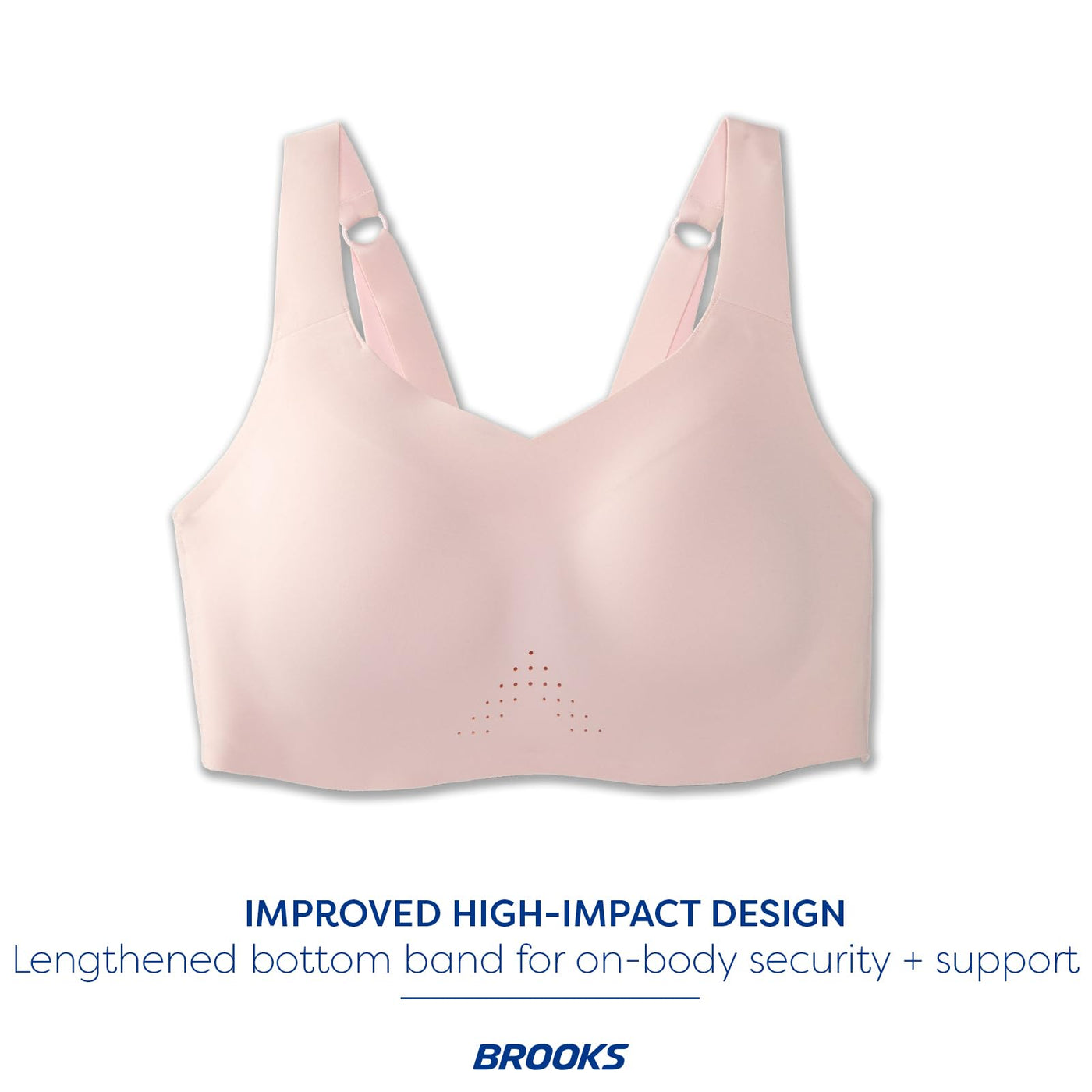 Brooks Women's Underwire Sports Bra for High Impact Running, Workouts & Sports with Maximum Support - Rosewater - 40 FF