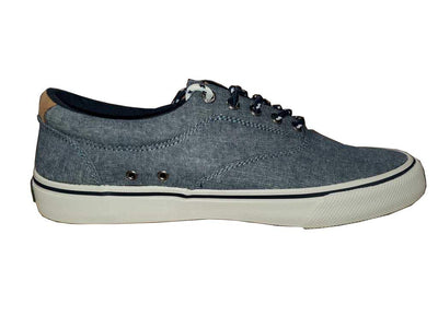 Sperry Men's Striper II Salt Washed CVO Sneaker (10, Navy Chambray)