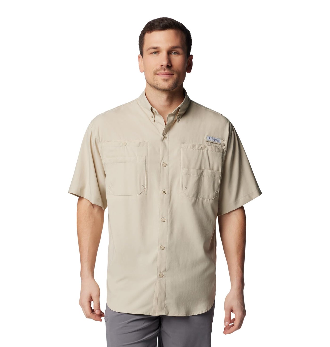 Columbia Mens Tamiami Ii Short Sleeve Shirt X-Large Fossil