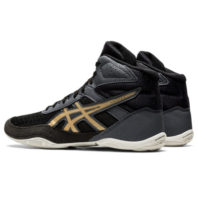 ASICS Kid's Matflex 6 Grade School Wrestling Shoes, K13, Black/Champagne