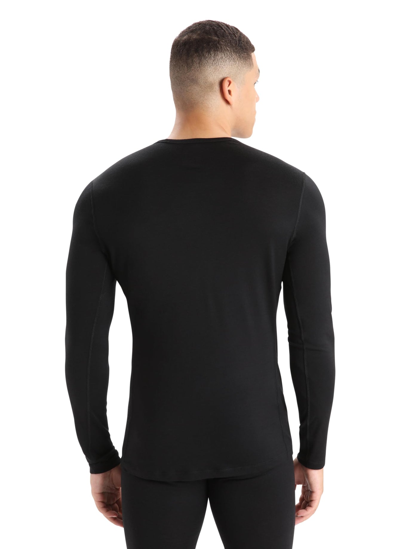 Icebreaker Merino Men's 200 Oasis Long Sleeve Crew Shirt Black Small