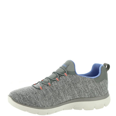 Skechers Women's Summits-Quick Getaway Sneaker, Grey/Blue GYBL, 8