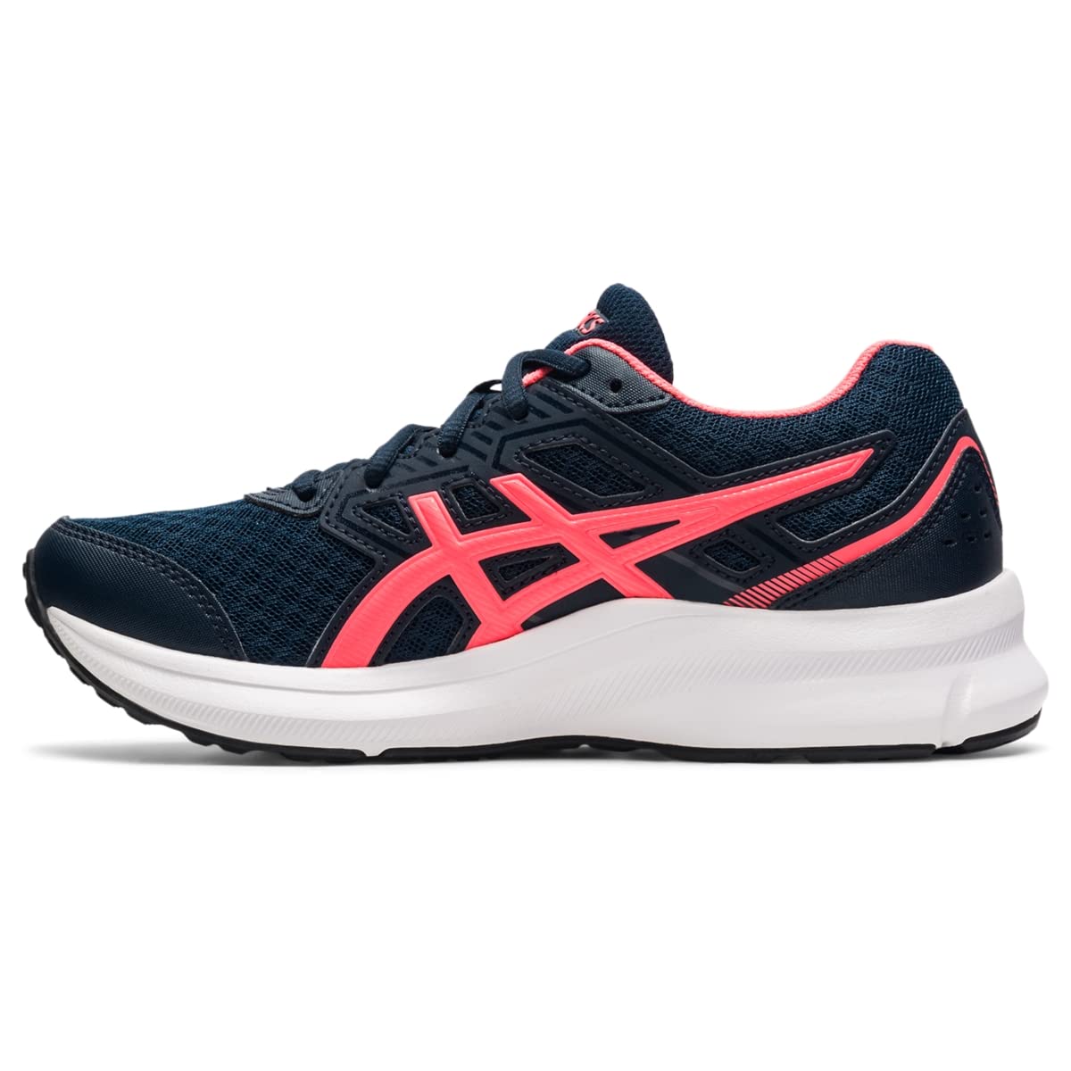 ASICS Kid's JOLT 3 Grade School Running Shoes 4 Big Kid Blue/Coral