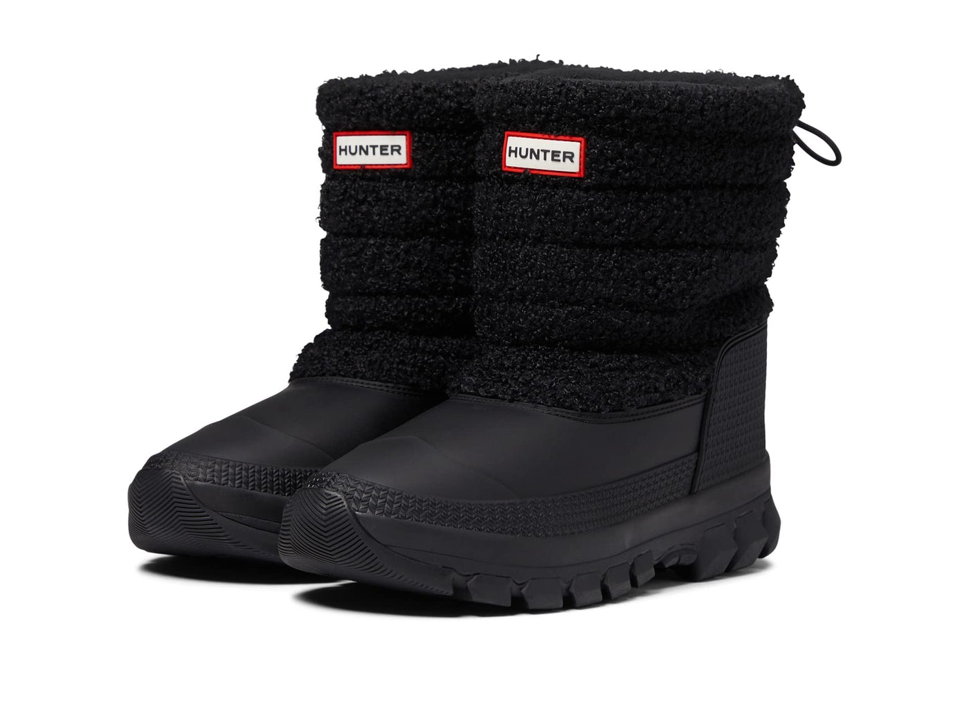 Hunter Sherpa Snow Boot Short Black 8 M