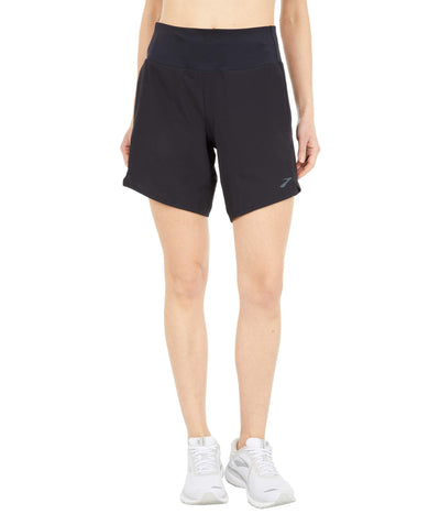 Brooks Womens Chaser 7" Shorts Black MD (US 8-10) 7