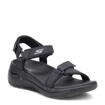 Skechers Women's Onthego Go Walk Arch Fit Sandal Cruise Around 6 Black/Black