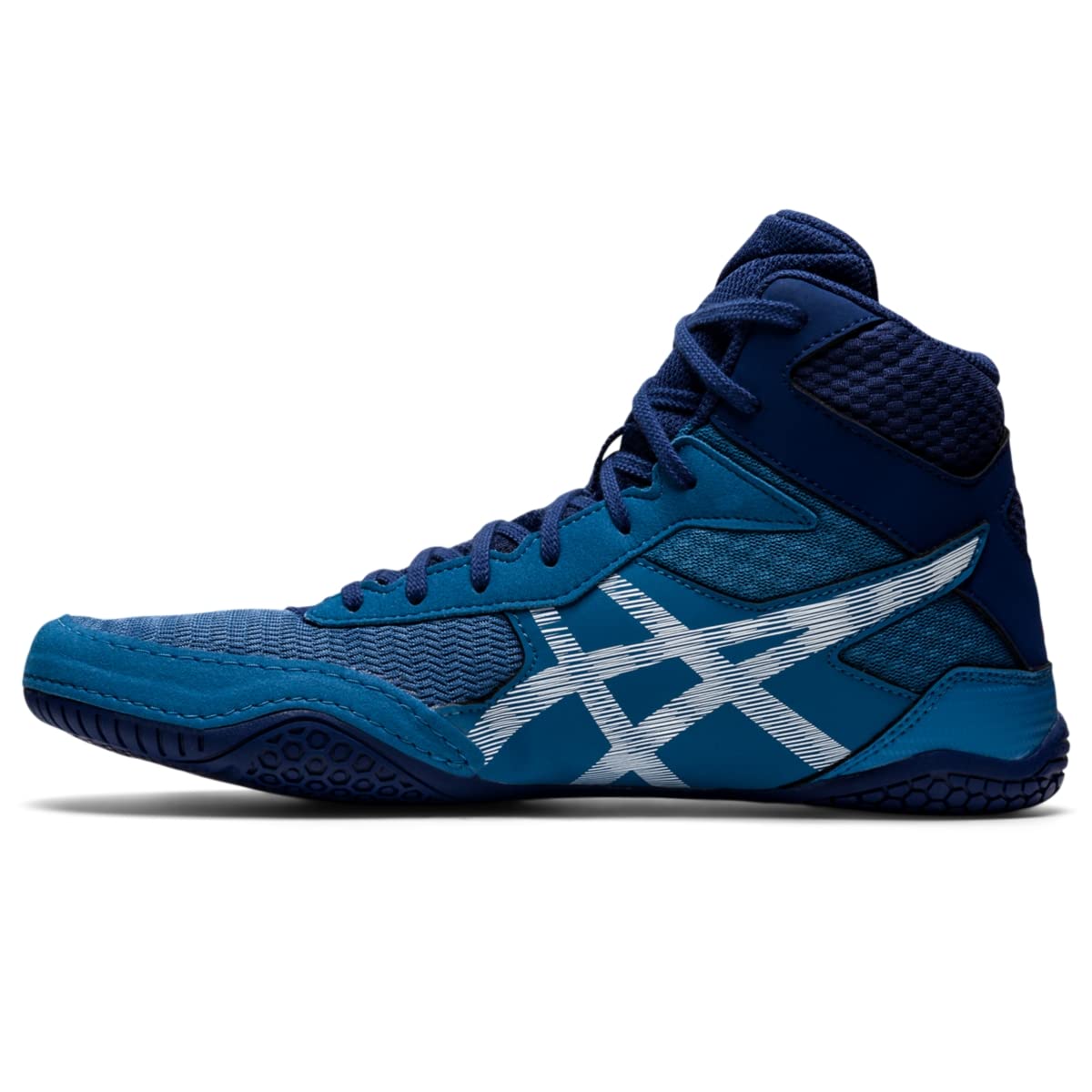 ASICS Men's MATCONTROL 2 Wrestling Shoes, 15, Azure/DEEP Ocean