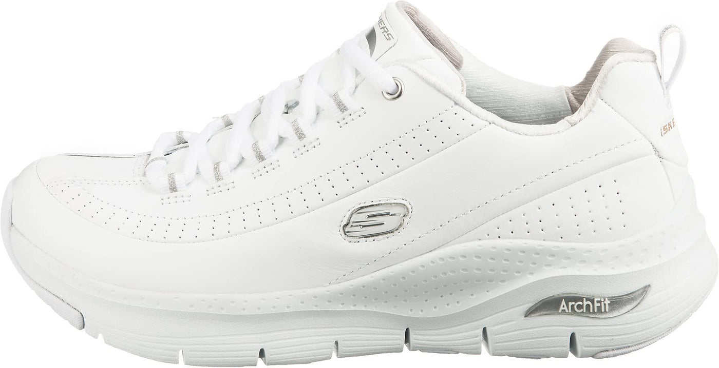 Skechers Sport Arch FitCiti Drive Womens Sneaker 85 CD US WhiteSilver