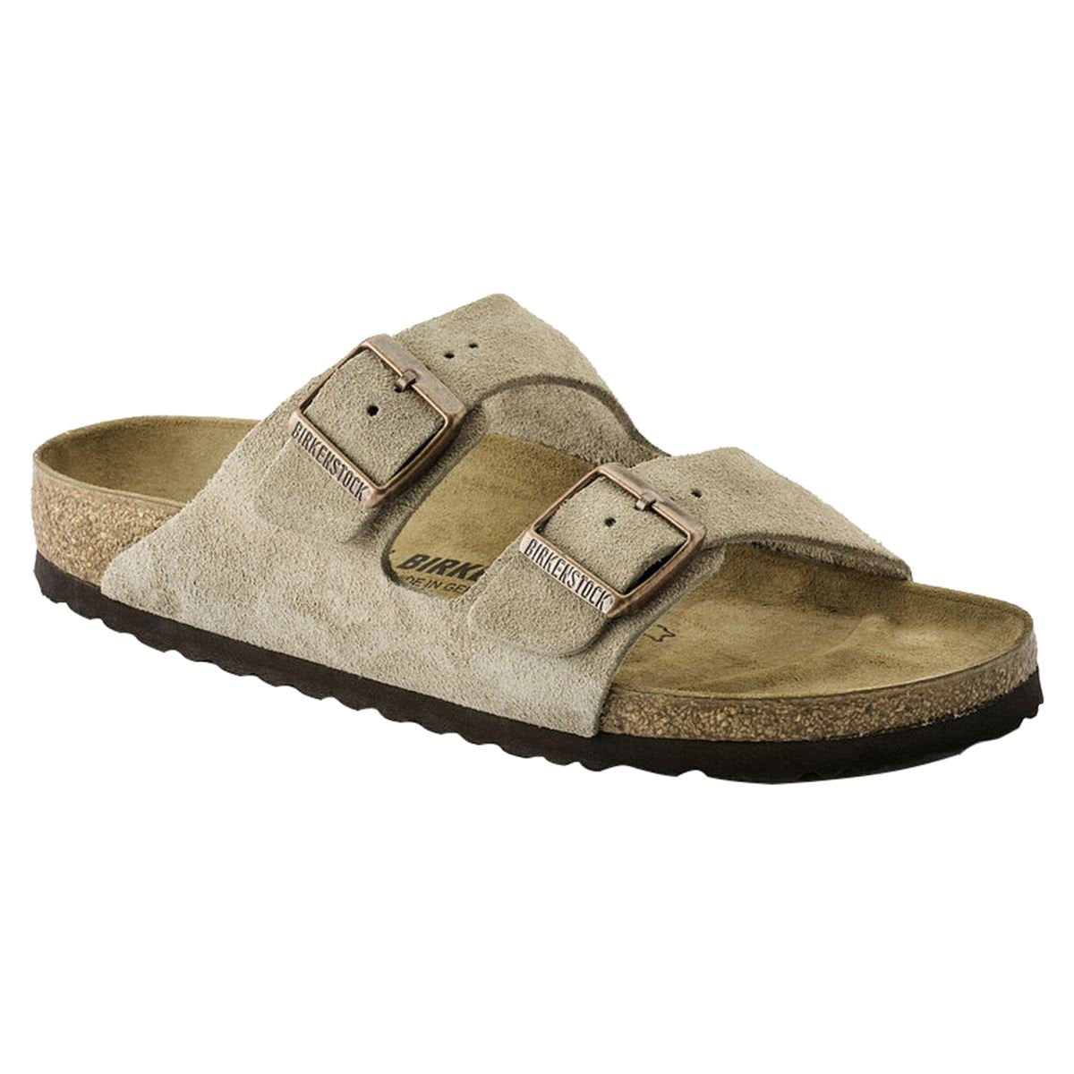 Birkenstock Womens Arizona Suede Taupe - 37 (US Men's 4.0-4.5; Wmn's 6.0-6.5) B(M) US