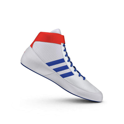 adidas Kids' HVC Wrestling Shoe 11 Little Kid White/Royal Blue