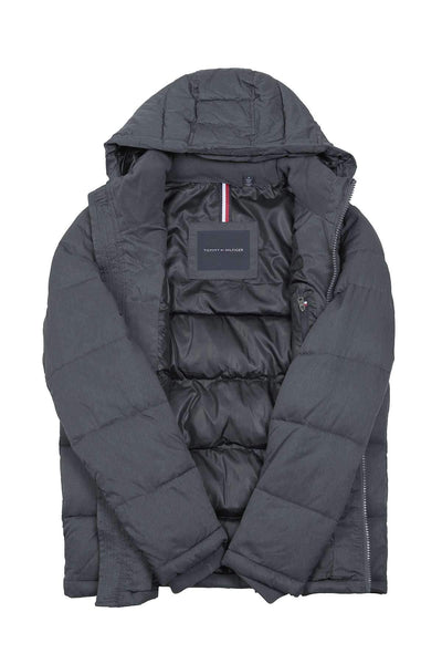 Tommy Hilfiger Men's Down Alternative Hooded Puffer Jacket (Standard and Big & Tall) 3X-Large Tall Heather Navy