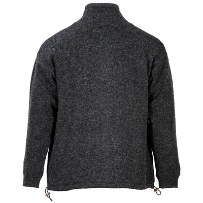 Men's Irish Wool Full Zip Sweater, Aran Stitched, Fully Lined, Front Pockets (US, Alpha, Medium, Regular, Regular, Gray)