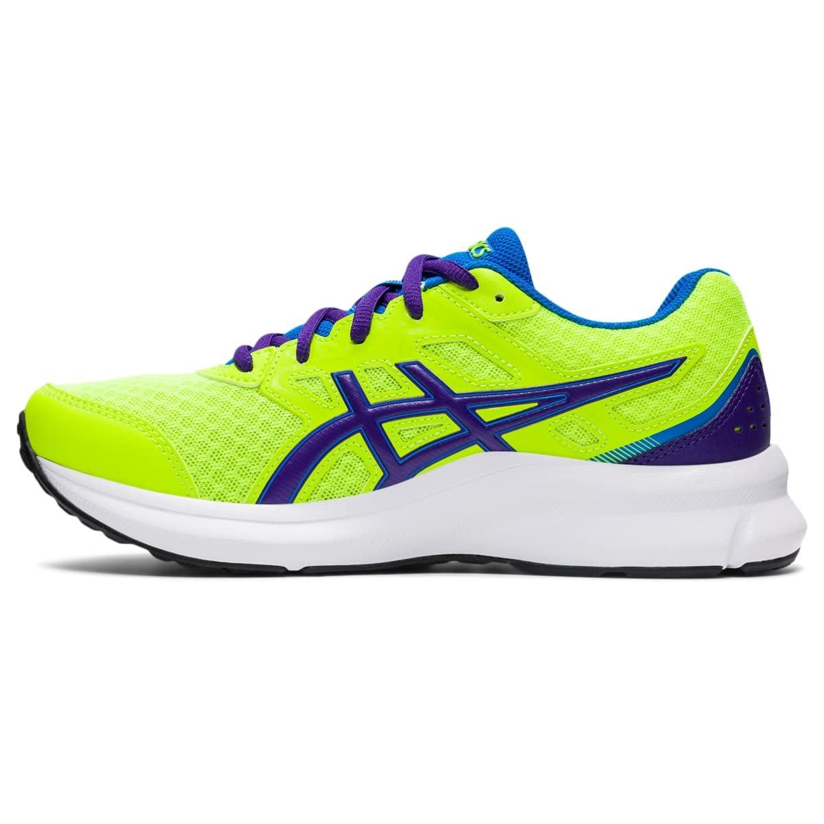 ASICS Kid's JOLT 3 Grade School Running Shoe, 7, Hazard Green/Gentry Purple