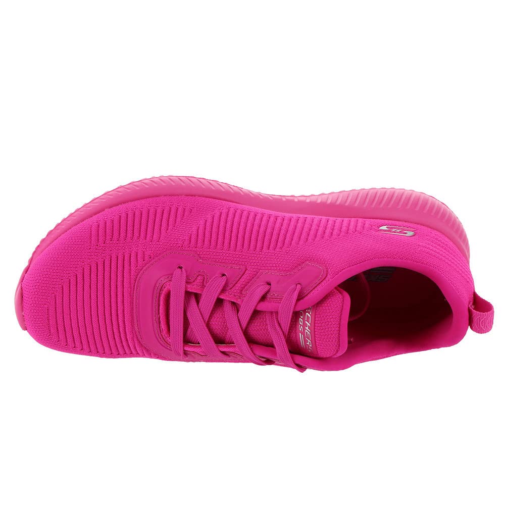 Skechers Bobs Squad-Color Crash Women's Sneaker 9 Neon-pink