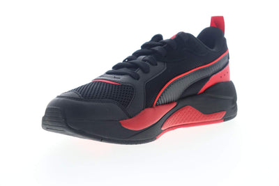 PUMA Men's X Ray Sneaker,Black Red,8.5