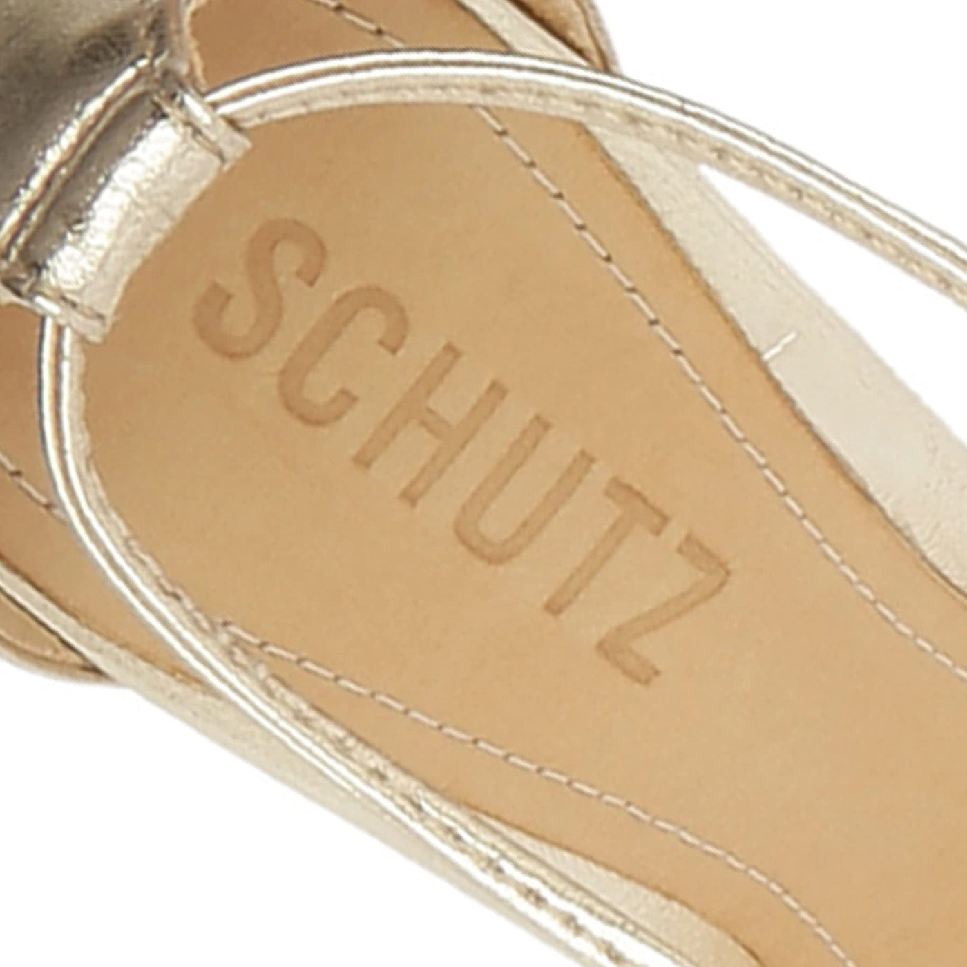 SCHUTZ Women's Josseana Metallic Leather Dress Sandal