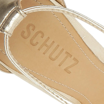 SCHUTZ Women's Josseana Metallic Leather Dress Sandal