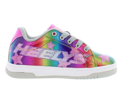 HEELYS Girl's Split (Little Kid/Big Kid/Adult) Rainbow/Silver/Hot Pink 8 Big Kid (Women's 9) M